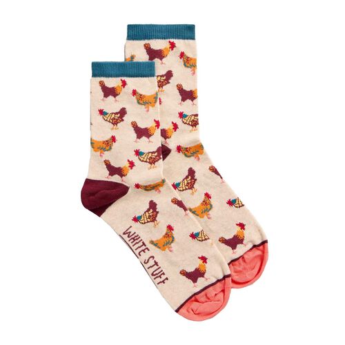 White Stuff Clucky Hens Ankle Sock